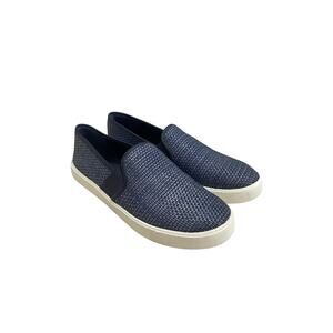Vince Preston Slip-on sneakers blue woven leather shoes size 6